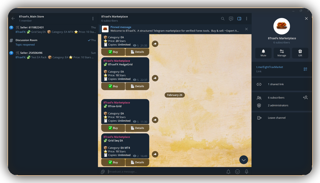 8TraxFX Store Preview